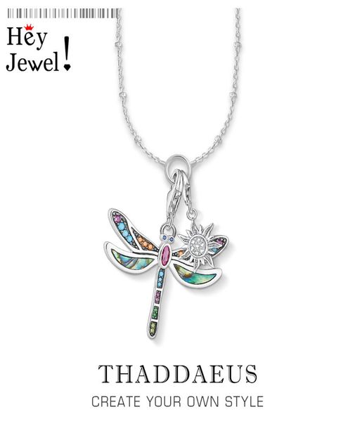 

charm necklace dragonfly sun winter fashion bohemia jewelry europe 925 sterling silver bijoux gift for women girl 2011243689905