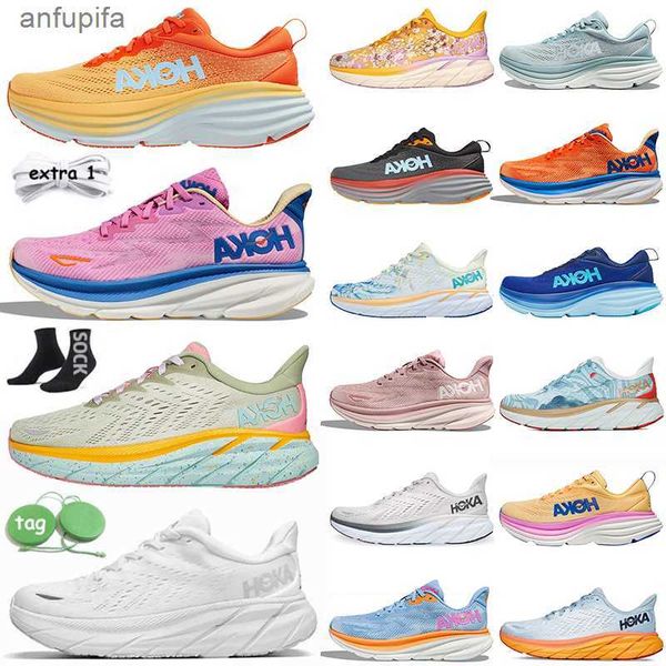 

hoka clifton 9 8 one running shoes hokas bondi 8 carbon 2 women men low mesh trainers triple white black people ons cloud designer sports sn