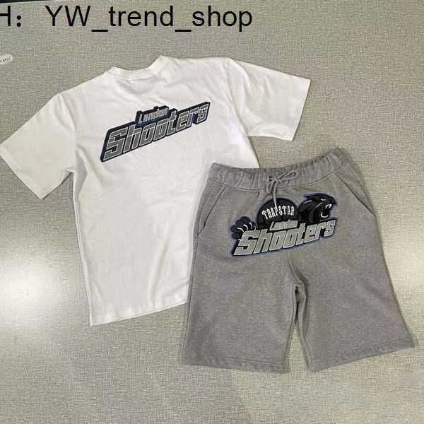

mens trapstar t shirt short sleeve outfit chenille tracksuit black cotton london streetwear s-2xl 91es d8ey, Gray