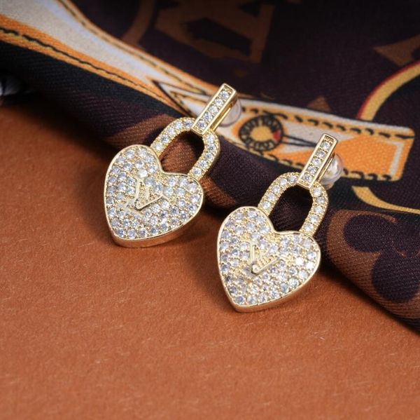 

earings stud luxury earrings designer earrings diamond earrings heart-shaped earrings titanium steel ear studs women engagement earrings, Silver