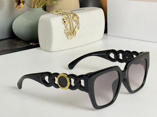 

realfine888 5a eyewear vs ve4409 meidussa chain square luxury designer sunglasses for man woman with glasses cloth box ve4408, White;black