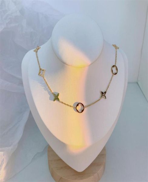 

romantic design cute clover pendant charm necklace for women1397890, Silver