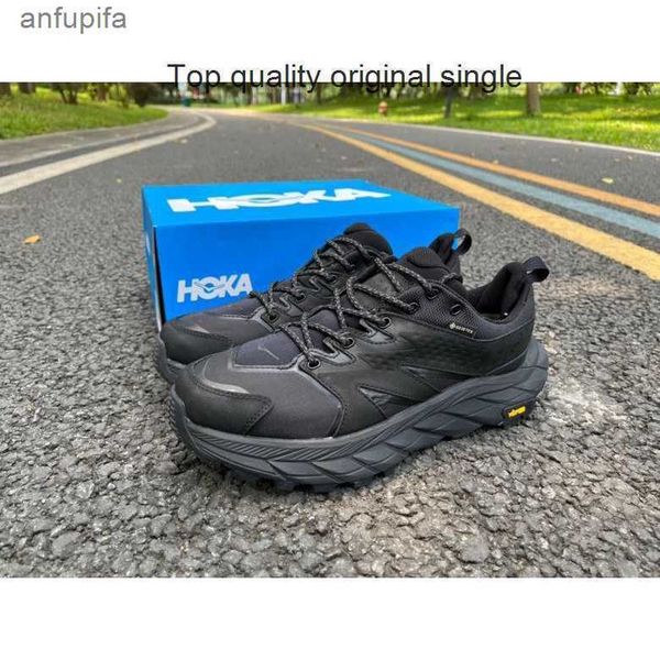 

hoka one men's anacapa low boots gtx anakapa functional waterproof edition hiking shoes sneakers, Black