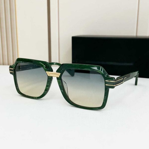 

square men's green sunglasses synthetic sheet material eyewear frame, Blue