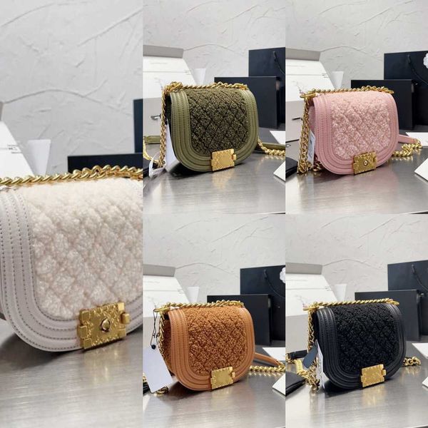 

luxury designer bag c bag saddle leather luxury crossbody black purse fashion rhombus chain new messenger leisure designer bags cc cc