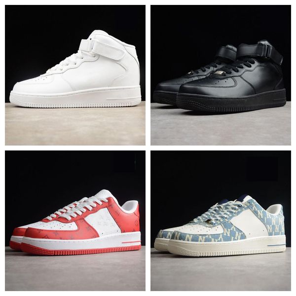 

designer men causal shoes fashion woman leather lace up platform sole sneakers white black mens womens luxury velvet suede 35-45