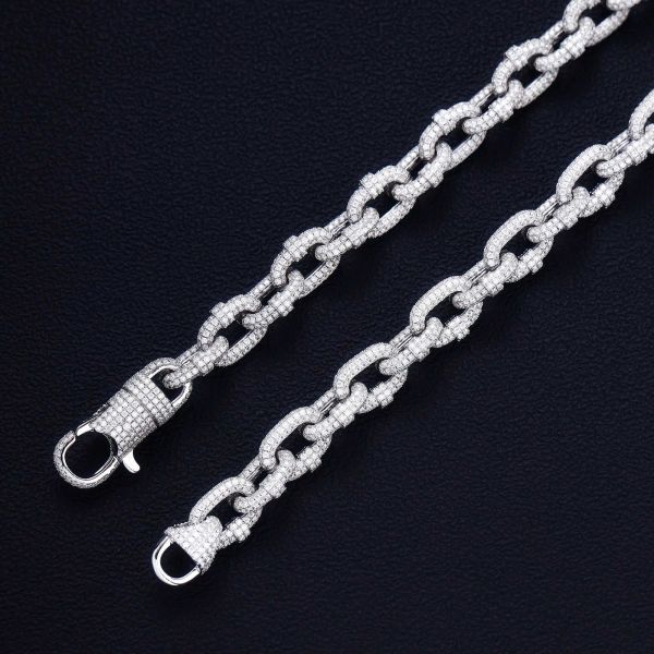 

hip hop cuban necklace 13mm gra certificate iced out moissanite custom silver men women cuban chain