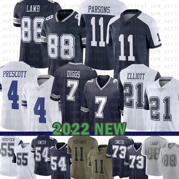 

micah parsons ceedee lamb football jersey 7 trevon diggs dak prescott leighton vander esch ezekiel elliott tyler smith cowboyes demarcus law, Black;red