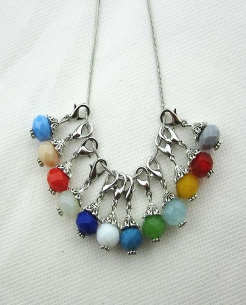 

120pcs selling silver 12color mix rhinestone crystal dangle charms with lobster clasp for diy jewelry living floating lockets8997746, Bronze;silver