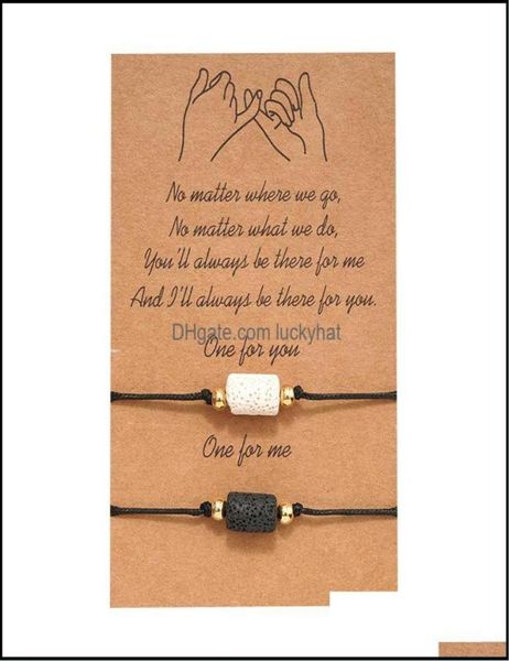 

charm bracelets jewelry cylindrical white black lava stone bead weave per bracelet aromatherapy essential oil diffuser b dhktx1288990, Golden;silver