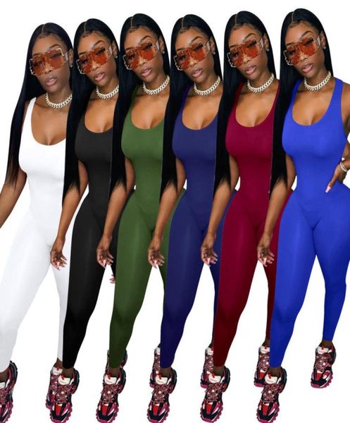 

women039s jumpsuits rompers jumpsuit bodycon wear womens backless sleeveless full length fitness playsuit skinny bodysui6761330, Black;white