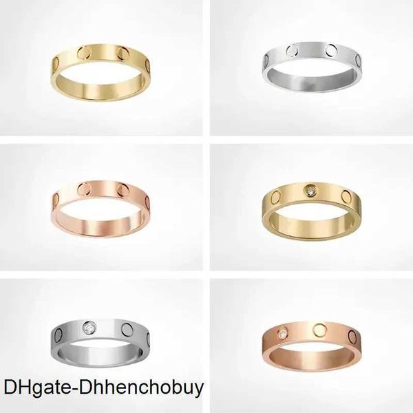 

classic love screw ring mens rings luxury designer jewelry women diamond titanium steel alloy gold-plated gold silver rose never fade not al
