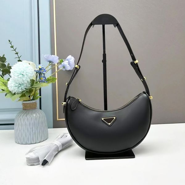 

prad cowhide crossbody underarm half moon bag womens designer shoulder triangle pochette handbag tote clutch bags mens purses travel hobo en