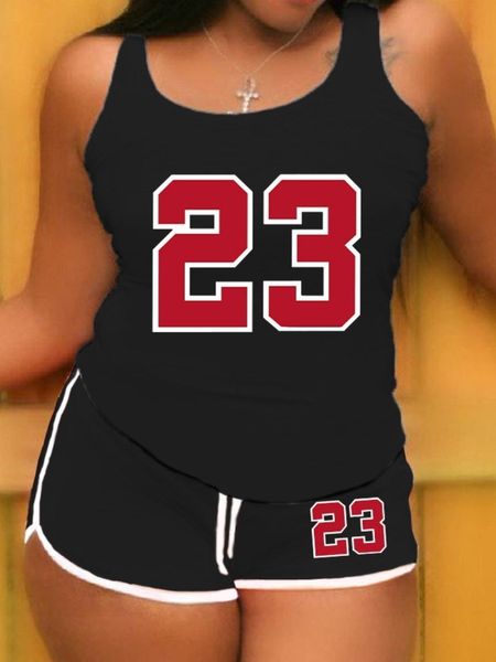 

women's plus size tracksuits lw cami drawstring shorts set womens sports two piece suit uneck and high waist elastic tight summer sets, Black