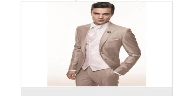 

new slim fit groom tuxedos champagne groomsmen peak lapel man suitbridegroomweddingpromdinner suits jacketpantstieves7733654, Black;gray