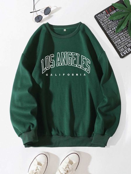 

men 's fashion men plus letter graphic lined sweatshirt