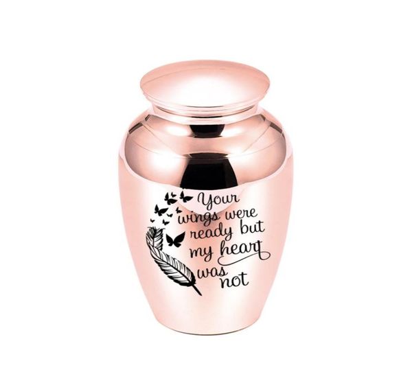 

your wings were ready my heart was not cremation urns ashes holder keepsake memorial mini urn funeral urn jewelry 70x45mm7622382, Silver