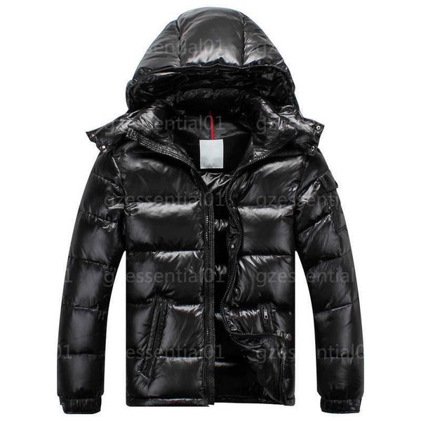 

mens down jacket designer warm puffer winter puffy coat fashion brand trendy handsome soft fluffy high neck long sleeves hooded men downs j, Black