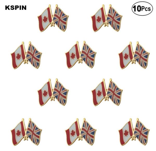 

canada uk flag lapel pin flag badge brooch pins badges 10pcs a lot1242532, Gray