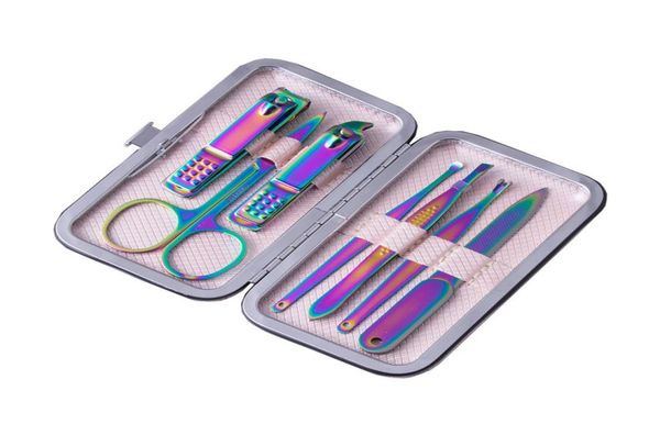 

nail artist recommend mirror effect and metallic rainbow style manicure supply set nail clippers beauty supply for househ4867335