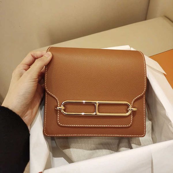

original wholesale h ermes tote bags online shop 2023 new trendy layer cowhide pig nose bag genuine leather flight attendant small square f