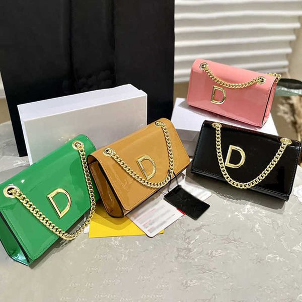 

womens designer shoulder bag d leather handbag g solid color gold designer bag women chain messenger bags purse fashion handbags