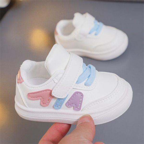 

summer and autumn new kid's little white shoes for girls lightweight versatile sports shoes for toddlers and babies soft sole walking s