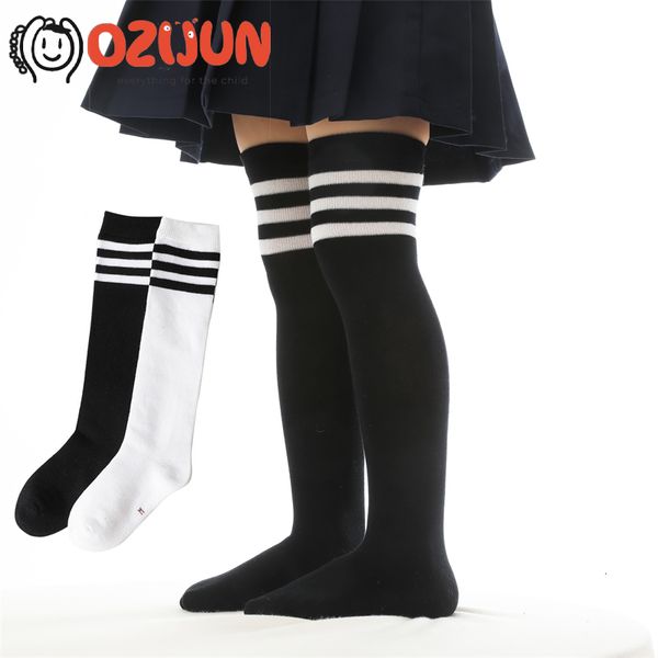 

kids socks kids cotton socks children uniform sports athletic striped above knee socks soccer team tube socks for child boy girl 0-12 years, Pink;yellow