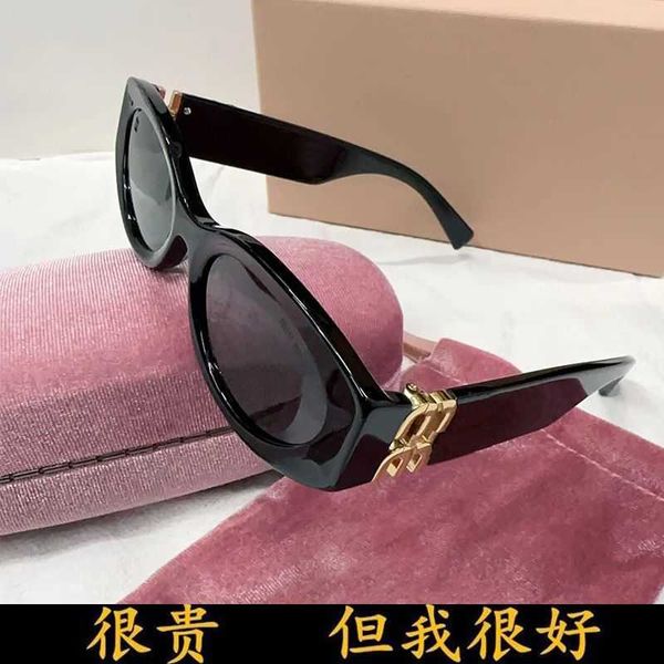 

sunglasses high-end oval shaped mesh red uv resistant cat eye trend same style sunglasses for women, White;black