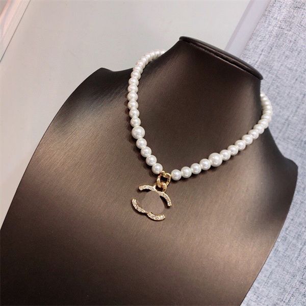 

women c letter logo pendant necklaces ccity silvery chokers woman luxury designer gold necklace jewelry 312345, Silver