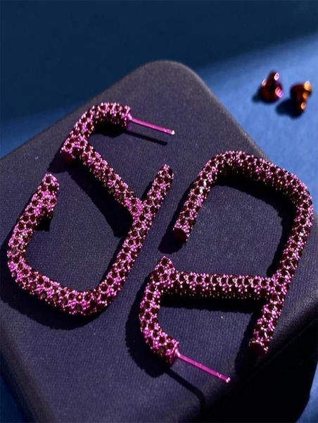 

womens wedding jewelry earrings purple luxurys designers v necklace bracelet jewelrys suit praty wedding dress jean brand women me2346232, Golden;silver