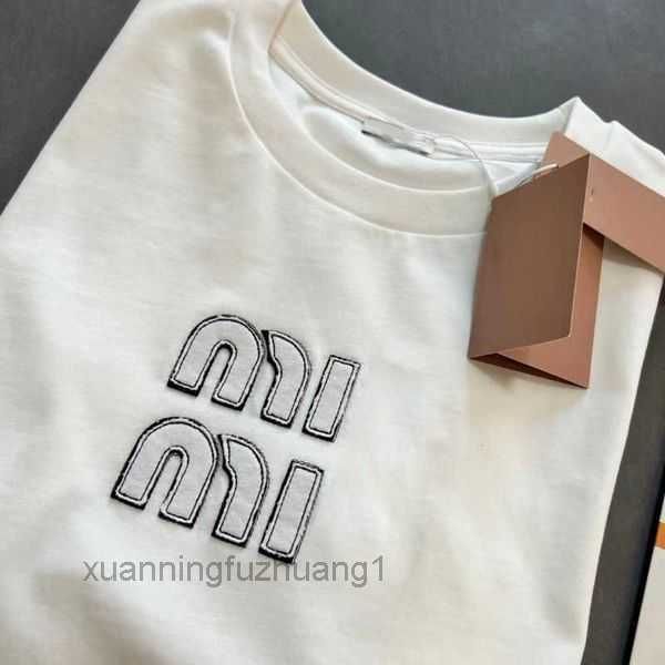 

designer shirt towel embroidered letters cotton round neck short sleeves fashion summer ladies clothes 7fw7, White