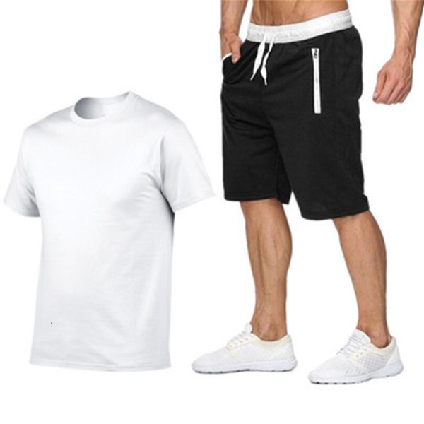 

men's tracksuits cottonhemp summer two piece set men short sleeve t shirt cropped shorts design fashion axz 230721, Gray