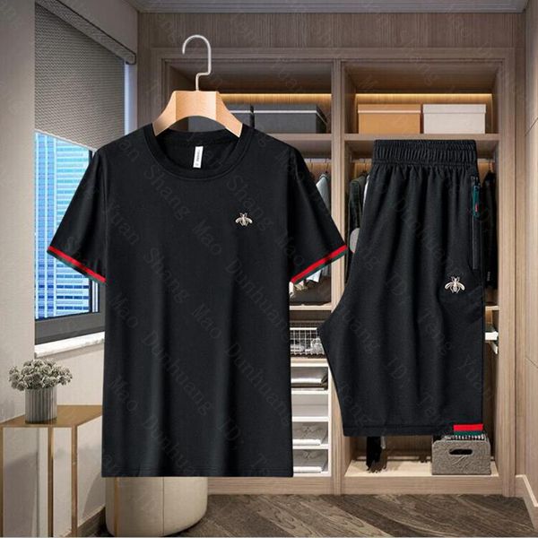 

2023 summer tracksuits men's fashion brand sportswear jogging t-shirt suit street embroidery shorts t-shirt sports ball suit casual sui, Gray