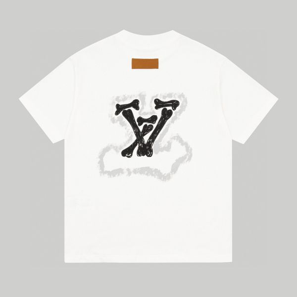 

23ss designer letter printed t shirts tee sweatshirt fashion high street short sleeves summer casual t-shirt breathable men women crew neck, Black;brown