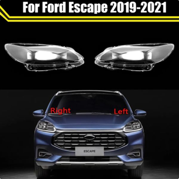 

auto light caps for ford escape 2019 2020 2021 car headlight cover headlamp lampcover transparent lampshade lamp glass lens case