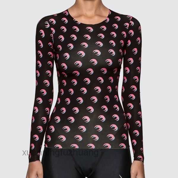 

feminine clothes moon long sleeve graphic tee tunics koszulka damska crescent 42s9, White