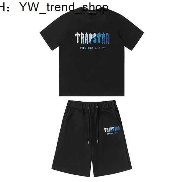 

trapstar mens t shirt pants 2 piece sets designer rainbow towel decoding tshirts men's black white round neck t-shirt 71es pted, Gray