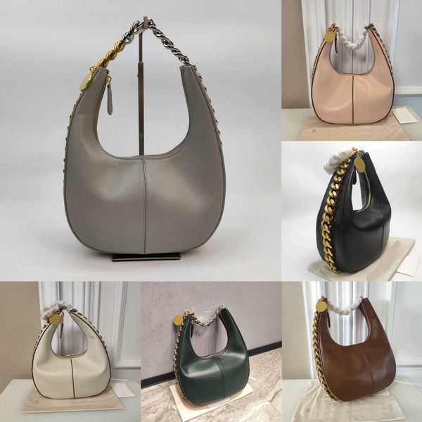 

stel designer shoulder bags women thick chian evening bags luxury handbags half moon crossbody bag crescent shape clutch 230715