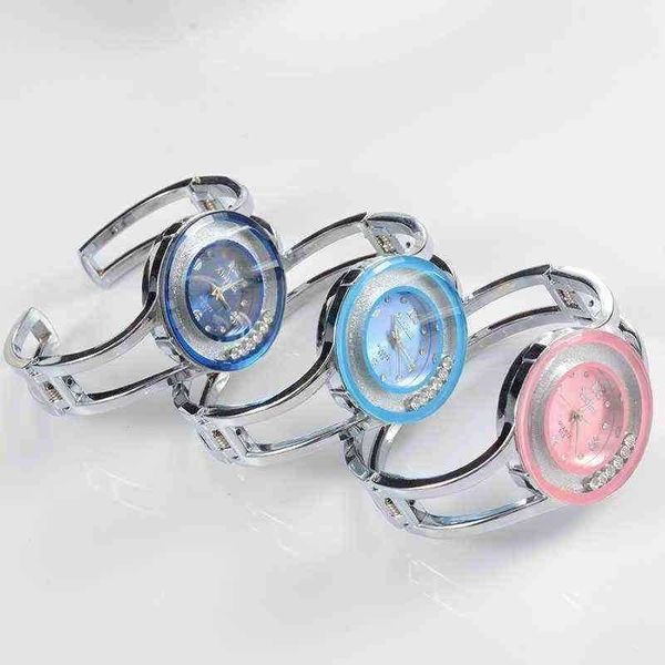 

wristwatches luxury women bangle watches quartz fashion bracelet watch crystal stainless steel brand round dial wristwatch 220708, Slivery;golden