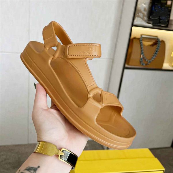 

summer popular women sandals 2023 fendyity luxury brand business dress wedding party leather high heels casual flat slipper 03-01, Black