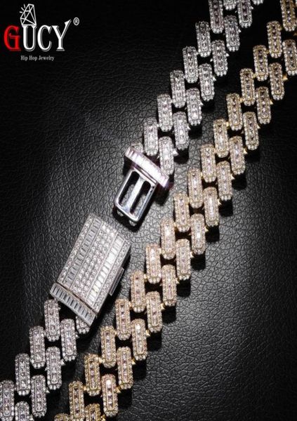 

gucy20mm miami prong set cuban chains necklace for men gold silver color hip hop iced out paved bling cz rapper necklace jewelry5740041