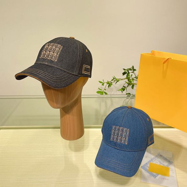 

Man Ball Caps Designer Letters Cap Washed Denim Hats Street Style for Woman 2 Color Casquette Adult Adjustable, C1