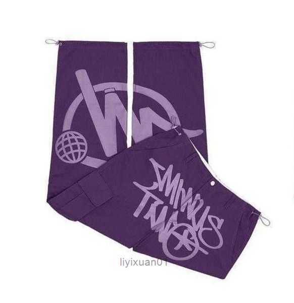 

minustwo cargo printed pants trendy casual high street trousers men's and women's pantalones sweat pants hip hop usa fashion 23 sp, Black