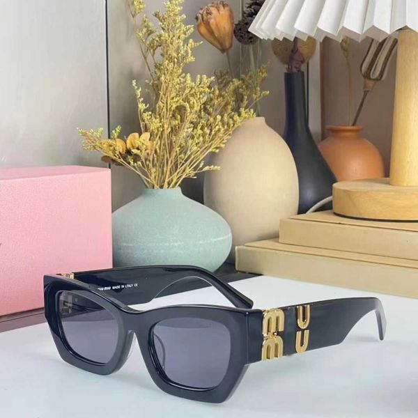

new miu sunglasses retro women's cat eye miu sheet uv400 uv protection sun couple t980 glasses, White;black