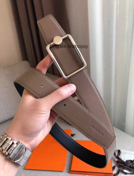 

classic h togo leather belts for mens and womens designer luxury letter buckle belt fashionable men charm decoration38 mm ht099 jx6y, Silver