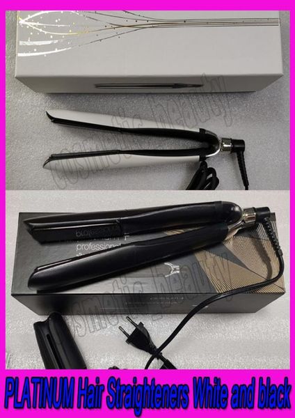 

platinum hair straighteners professional styler flat hair iron straightener hair styling tool white and black color good quality1915314