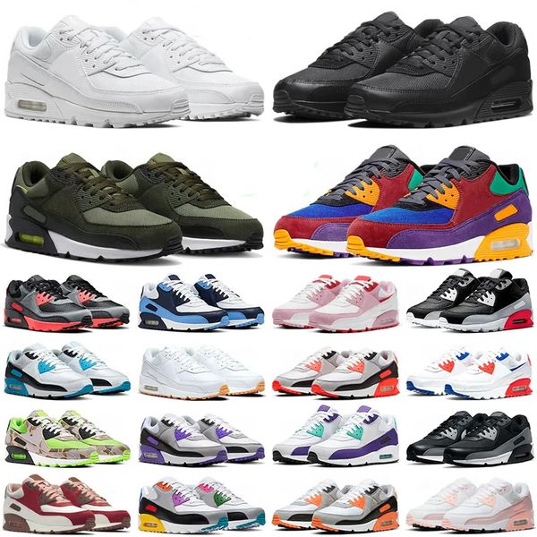 

max 90 running shoes for men women 90s designer sneakers triple black white cool grey infrared pn dust unc olive green camo mens womens outd