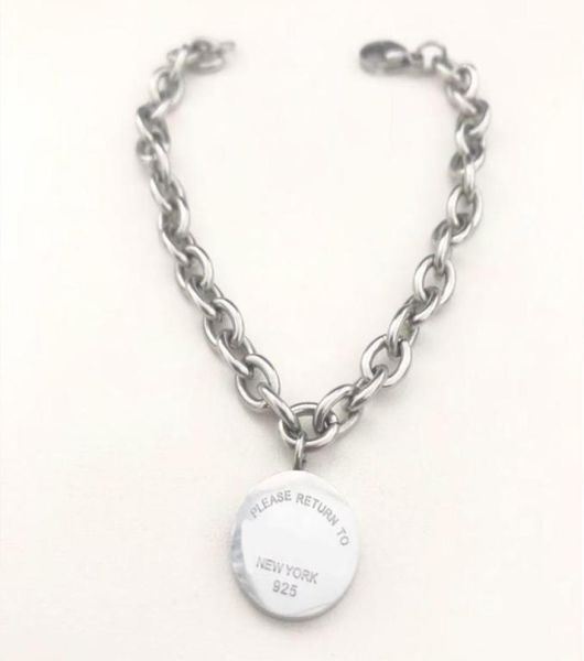 

couple heart round bracelets women stainless steel chain on hand fashion jewelry valentine day gift for girlfriend accessories who6330093, Black