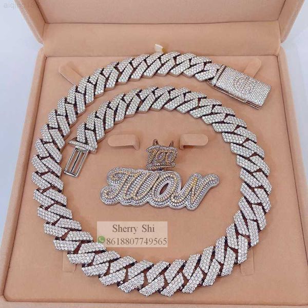 

sterling silver 925 mens vvs moissanite lab diamond custom made hiphop pendant